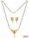 Click here to View - 22 kt Gold Mangalsutra and Earrings 