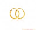 22K Gold Hoop Earrings - Click here to buy online - 150 only..