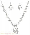18k White Gold Necklace Set - Click here to buy online - 2,433 only..