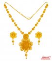 Click here to View - 22 Kt Gold Necklace Earring Set 