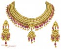 22Kt Gold Kundan Set - Click here to buy online - 13,989 only..