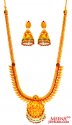 22 Kt Temple Necklace Set - Click here to buy online - 8,208 only..