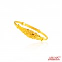 Click here to View - 22k Gold Fancy Baby Bangle 1pc 