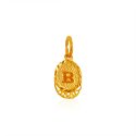 Click here to View - 22Kt Gold (B) Pendant with Initial 