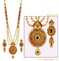 Gold Antique Bridal Necklace Set - Click here to buy online - 12,662 only..