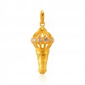 22Kt Gold Hanuman Gada  Pendant - Click here to buy online - 925 only..