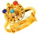 Gold Ring with Turquoise, Coral and Lapis - Click here to buy online - 418 only..