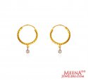22Kt Gold Hoop Earrings - Click here to buy online - 215 only..