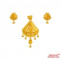 22K Gold Pendant Set - Click here to buy online - 1,265 only..