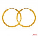 22Kt Gold Hoop Earrings - Click here to buy online - 502 only..