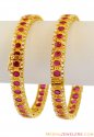 Designer 22K Ruby Bangles (1 PC) - Click here to buy online - 2,151 only..