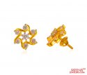 22 Karat Fancy Gold Tops with CZ  - Click here to buy online - 740 only..