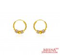 22 Kt Gold Hoop Earrings for Girls - Click here to buy online - 366 only..