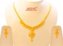 Click here to View - 22Kt Gold Necklace Set 