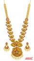 22 Karat Gold Temple Necklace Set - Click here to buy online - 10,498 only..