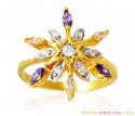 Colored Stones Star Shaped Ring 22k - Click here to buy online - 539 only..