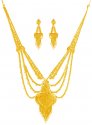 22K Gold Necklace and Earrings Set - Click here to buy online - 5,759 only..
