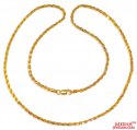 22K Gold Two Tone Rope Chain - Click here to buy online - 2,099 only..