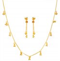 22K Gold Necklace Set  - Click here to buy online - 1,197 only..