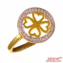22Kt Gold and CZ Fancy Ring - Click here to buy online - 792 only..