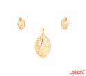 Click here to View - 22Kt Gold Multi Tone Pendant Set 