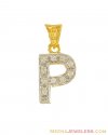 Fancy Pendant with Initial (P) - Click here to buy online - 352 only..