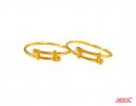 22Kt Gold Kids Kada 2PC - Click here to buy online - 1,120 only..