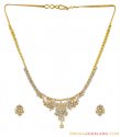 Click here to View - 22K Gold Signity Necklace Set 