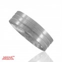 18Kt White Gold Designer Wedding Band - Click here to buy online - 871 only..