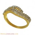 18k Yellow Gold Diamond Ring - Click here to buy online - 1,949 only..