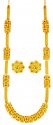 22k Gold Long Necklace Earring Set - Click here to buy online - 7,440 only..