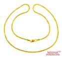 Box Chain in 16 inch 22k Gold - Click here to buy online - 664 only..