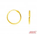 22Kt Gold Fancy Hoop Earrings - Click here to buy online - 378 only..