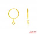 22Kt Gold Fancy Hoop Earrings - Click here to buy online - 224 only..