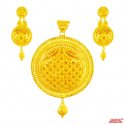 Click here to View - 22K Traditional Pendant Set 