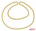 22 Kt Hollow Rope Chain (22 Inches) - Click here to buy online - 449 only..