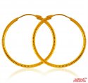 22 Kt Gold Big Hoop Earrings - Click here to buy online - 533 only..