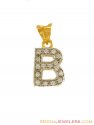 Gold Initial 'B' Pendant - Click here to buy online - 363 only..