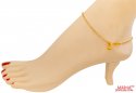22Kt Gold Two Tone Anklet (1 pc) - Click here to buy online - 663 only..
