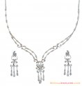 Diamond Necklace Set (18K White) - Click here to buy online - 9,935 only..