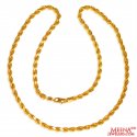 22 Kt Rope Gold Chain - Click here to buy online - 2,412 only..