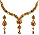 Click here to View - 22kt Gold Antique Kundan Set 