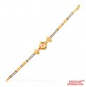 Click here to View - 22Kt Gold Blk Beads CZ Bracelet 