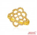 22k Gold ring with CZ - Click here to buy online - 569 only..