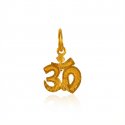 Click here to View - 22Kt Yellow Gold Om Pendant 