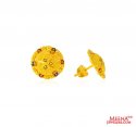 22k Gold Meenakari Earrings Tops  - Click here to buy online - 634 only..