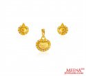 22kt Gold Two Tone Pendant Set - Click here to buy online - 515 only..