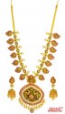 22 Karat Gold Temple Necklace Set - Click here to buy online - 19,757 only..