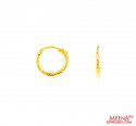 22Kt Gold Hoop Earrings - Click here to buy online - 218 only..