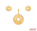 Click here to View - 22Kt Gold Two Tone Pendant Set 